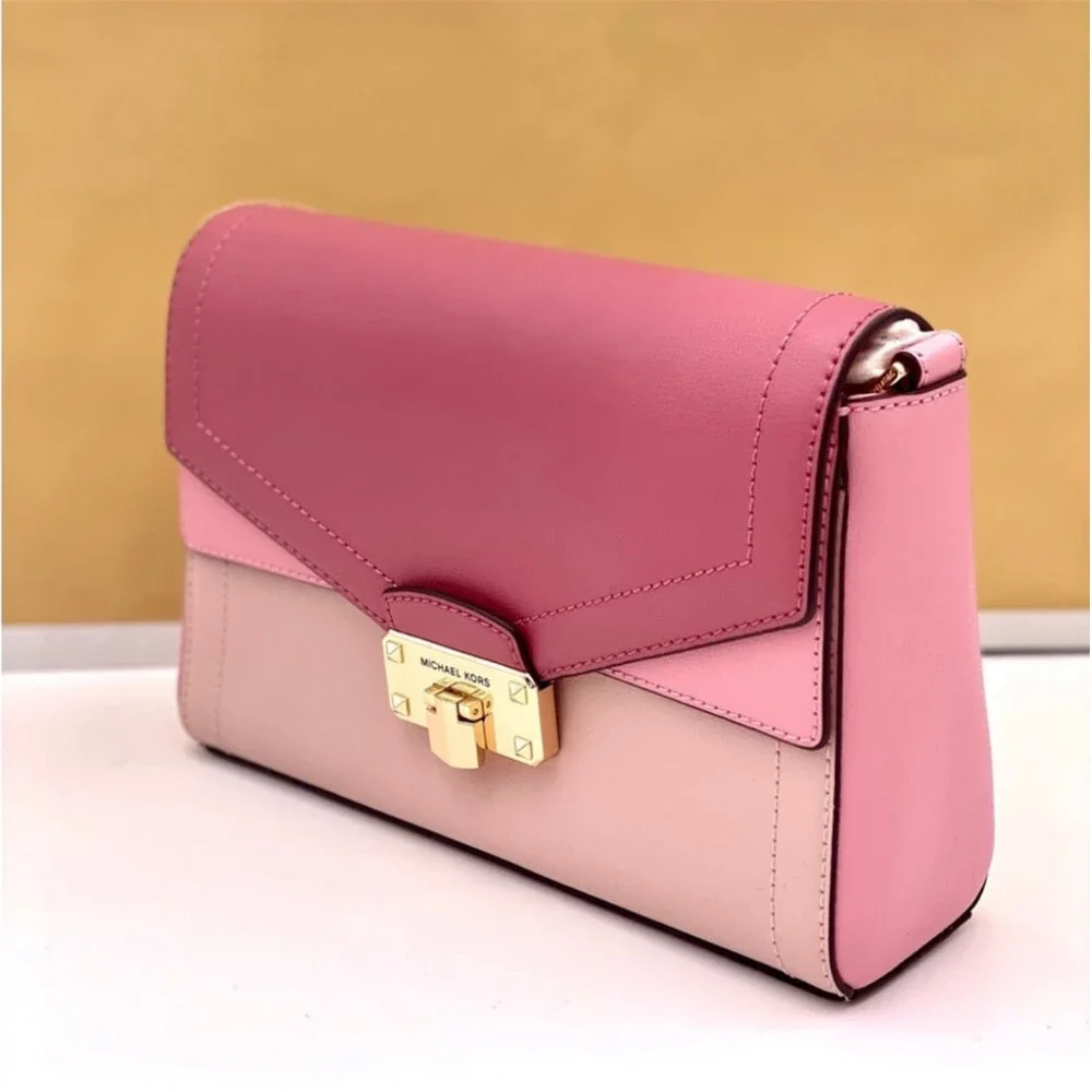 Michael Kors Kingsley Medium Flap Shoulder Bag Crossbody Blossom